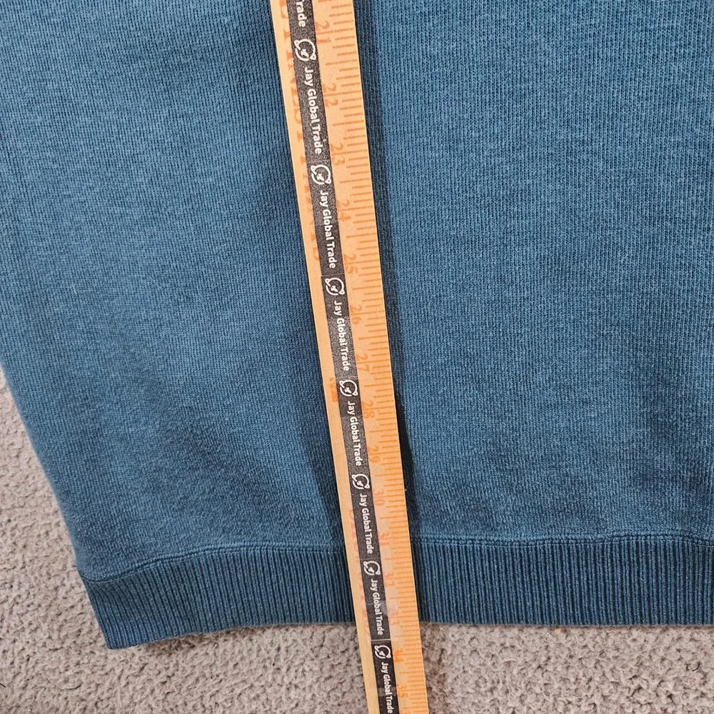 Pendleton Mens XXL Blue 100% Cotton Quarter Zip Mock‎ Neck Pullover Sweater